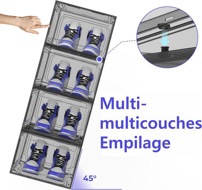 Transparenter Stapelbarer Schuhkarton, Multifunktionale Lagerung