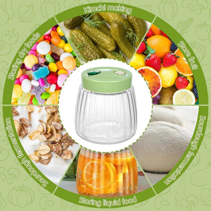 Kimchi Fermentierglas 1L 2er-Pack Entlüftungsöffnungen