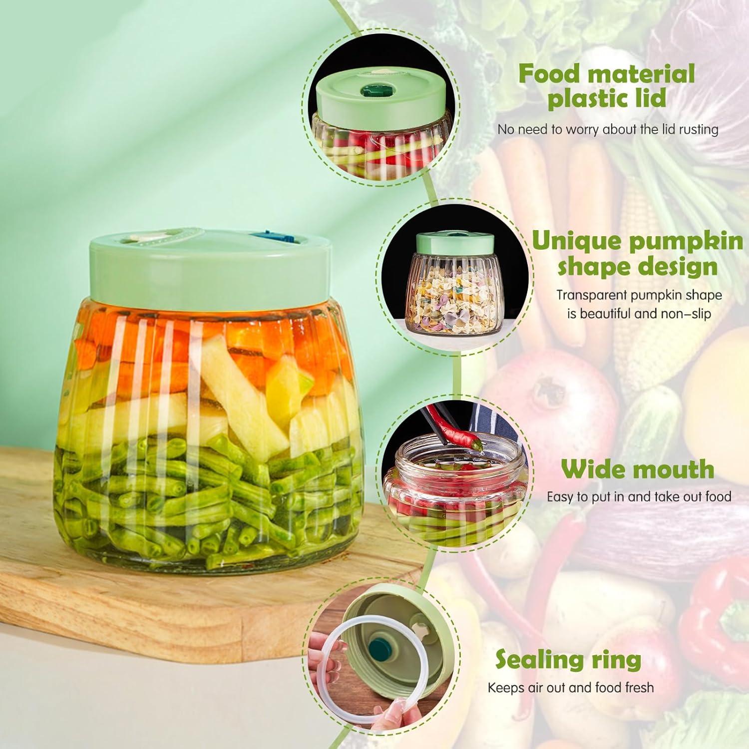Kimchi Fermentierglas 1L 2er-Pack Entlüftungsöffnungen