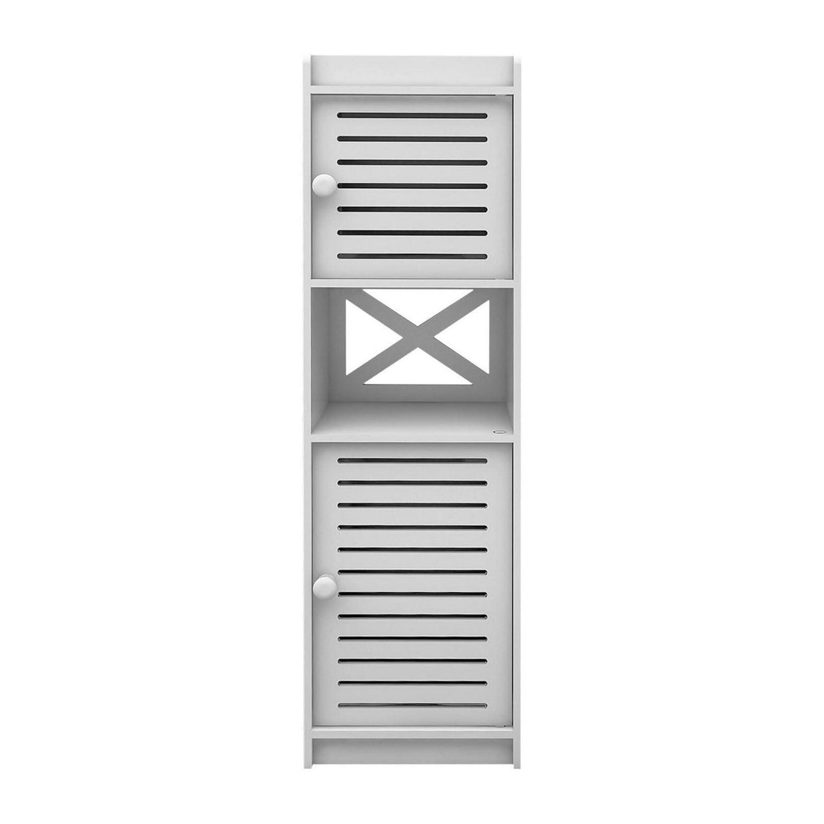 Schmaler Badezimmerschrank weiß 22x20x75cm