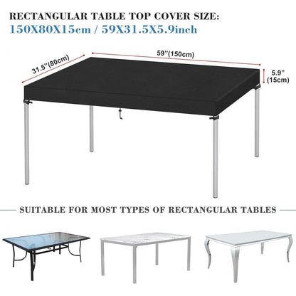 Wasserdichte Gartentisch Abdeckhaube 150x80x15cm Rechteckig