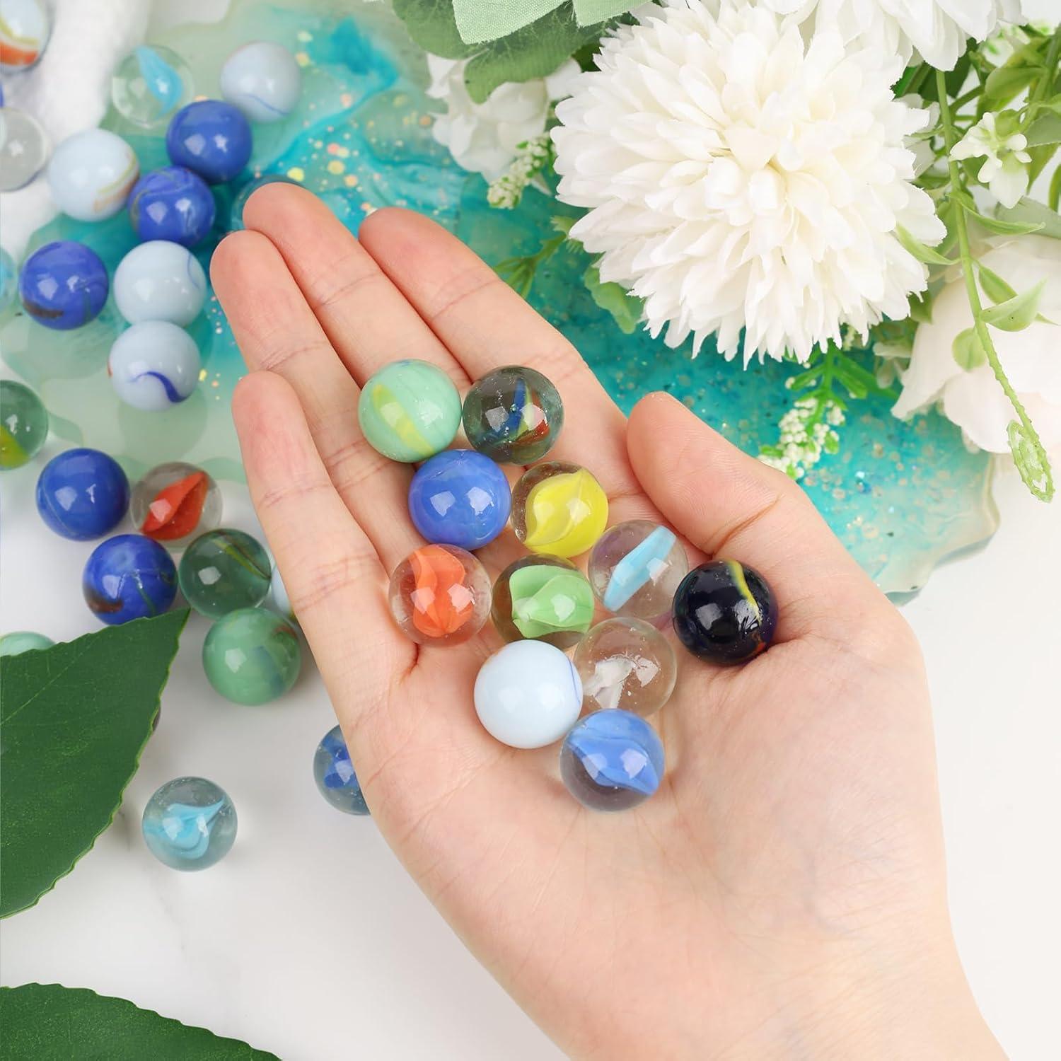 110 Kleine Glasmurmeln 16mm Bunte Murmeln Kinder Murmelspiel