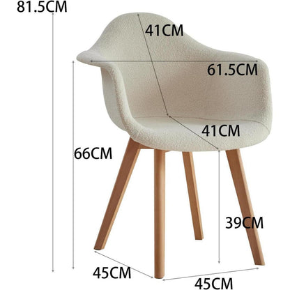 4er-Set Esszimmerstühle Beige, Vintage-Stil mit Armlehnen