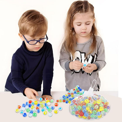 Bunte Glasmurmeln 200 Stück Kinder Murmelspiel Dekoration 14/16mm