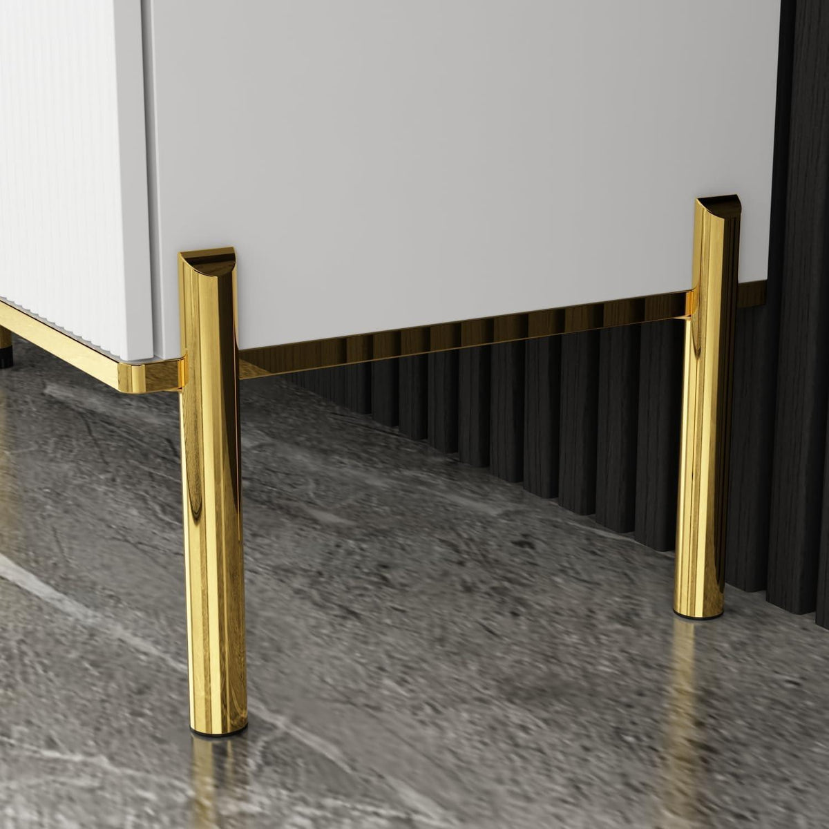 Weißes Sideboard mit 4 Türen & Schublade – 160cm Wohnzimmerschrank