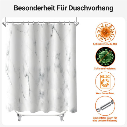 Duschvorhang 180x200cm Marmor Antischimmel Wasserdicht Polyester Badezimmer