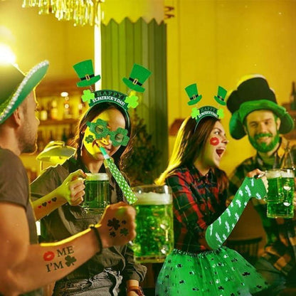 St. Patrick's Day Accessoire Set Damen Mädchen Kleeblatt Tutu Brille