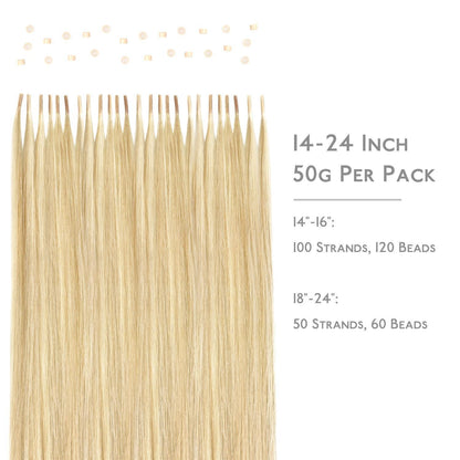 Echthaar Haarverlängerung I Tip Hellblond Highlights 55cm