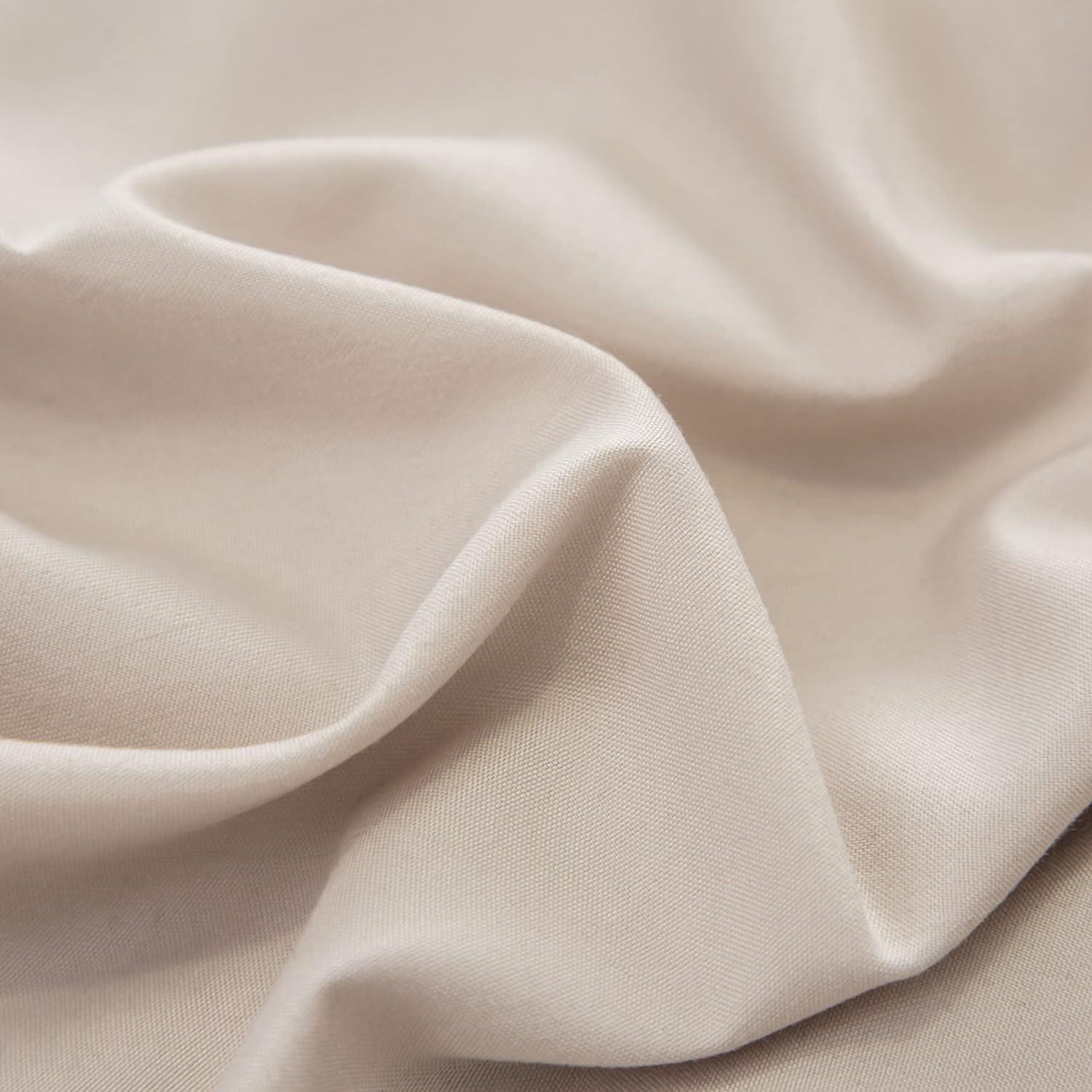 Bettwäsche Set Beige 135x200 cm Mikrofaser Qualität 110