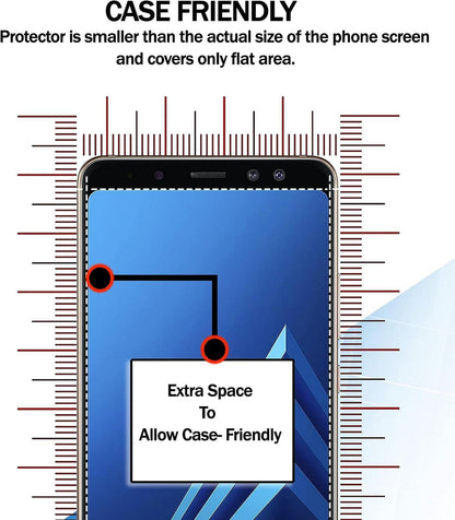 Displayschutzfolie Panzerglas Samsung Galaxy A7 2018 HD 3er Pack