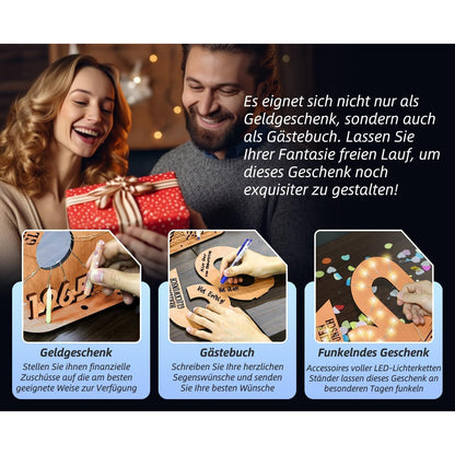 Personalisiertes 70. Geburtstag Geschenk mit LED