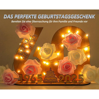 Personalisiertes Holz Gästebuch mit LED Lichterkette