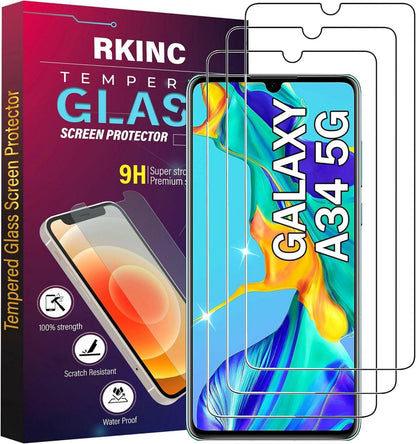 Panzerglas Displayschutzfolie Samsung Galaxy A34 5G 3erPack