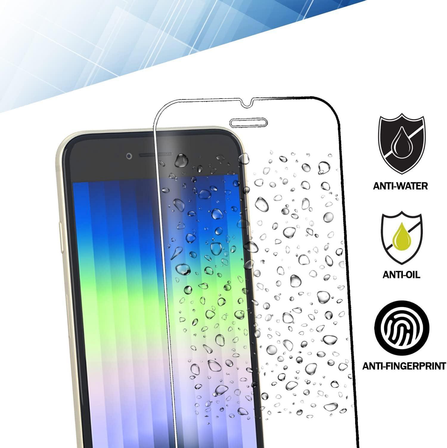 3x Panzerglas Displayschutz für iPhone SE 3 2022 SE 2 2020 7 8