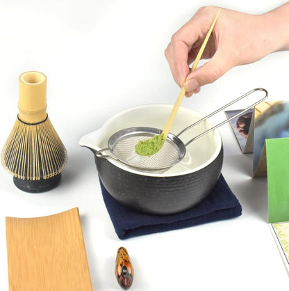 Matcha-Set Bluestone Glaze für Teezeremonie, Schüssel, Schneebesen