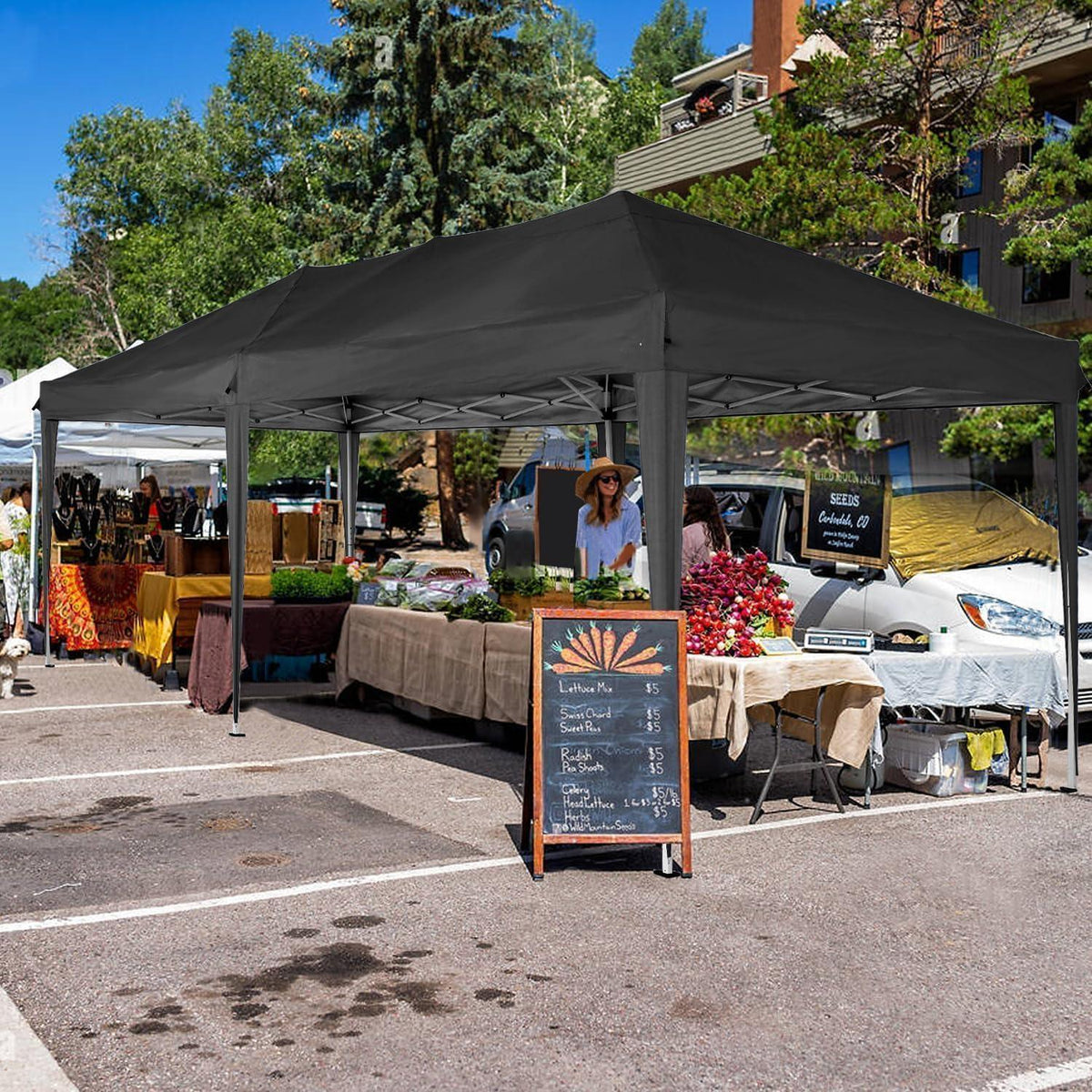 Faltpavillon 3x6m wasserdicht mit 6 Seitenwänden – Outdoor Zelt
