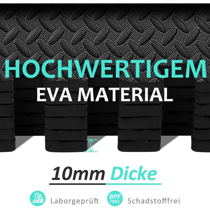 Fitness Bodenschutzmatte 61x61cm Puzzlematte 10mm Dicke