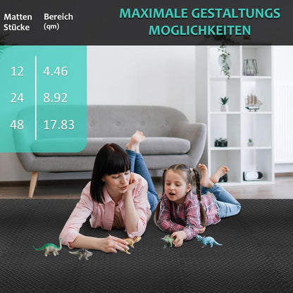 Fitness Bodenschutzmatte 61x61cm Puzzlematte 10mm Dicke