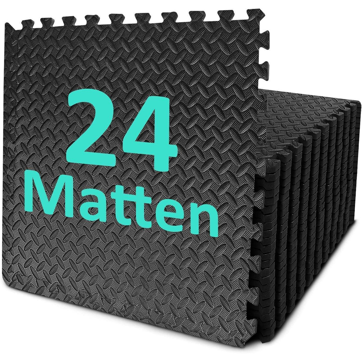 Fitness Bodenschutzmatte 61x61cm Puzzlematte 10mm Dicke Rutschfest