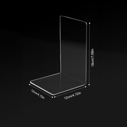 Buchstütze Acryl Transparent Bookends Bücherhalter Regal
