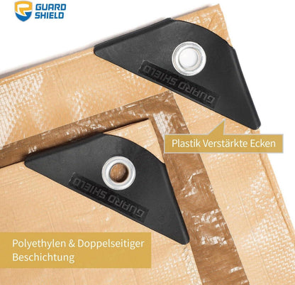 GUARD SHIELD Abdeckplane 3m x 4m Wasserdicht Beige/Khaki