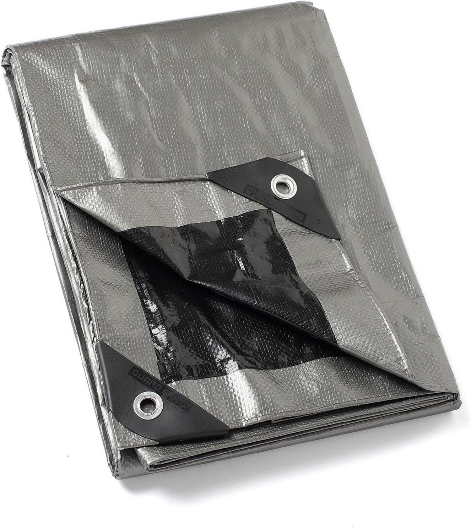 Abdeckplane Wasserdicht Grau Schwarz 2x3 m GUARD SHIELD Alleskönner