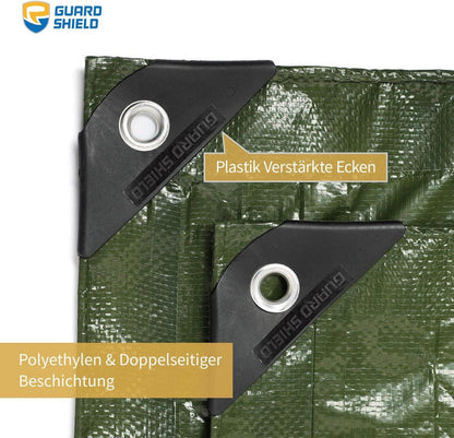 GUARD SHIELD 2m x 3m Grün Abdeckplane Wasserdicht mit Ösen
