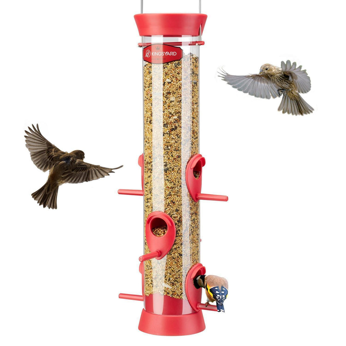Vogelfutterstation mit 6 Stangen – Futterhaus für Wildvögel
