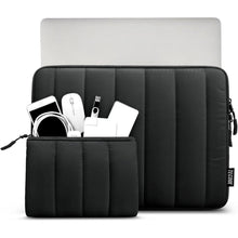 Laptoptasche 14 Zoll, spritzwassergeschützt, mit Zubehörtasche, Schwarz
