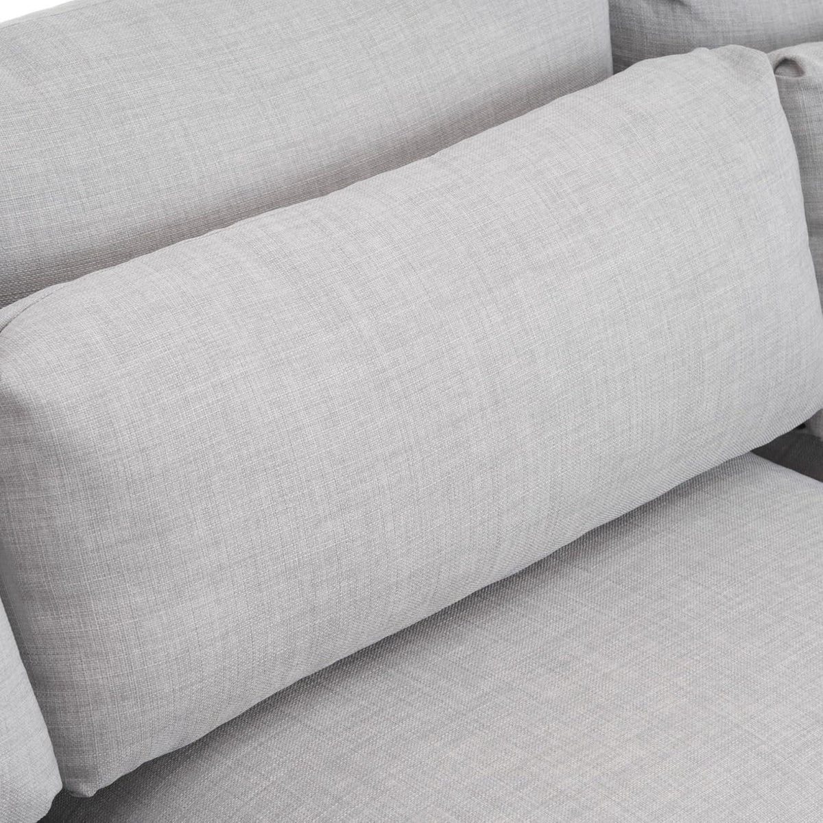 Schlafsessel ZYLOYAL10 – Modernes Sofa mit Chaiselongue & Stauraum (Hellgrau)
