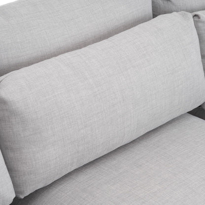 Schlafsessel ZYLOYAL10 – Modernes Sofa mit Chaiselongue & Stauraum (Hellgrau)