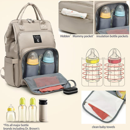 Baby Wickelrucksack mit Wickelunterlage Große Kapazität Blau