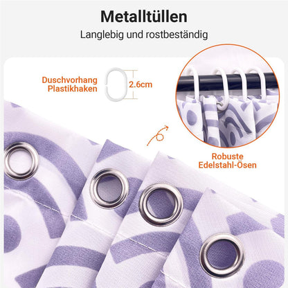 Duschvorhang Blume 80x180cm Antischimmel Wasserdicht Polyester