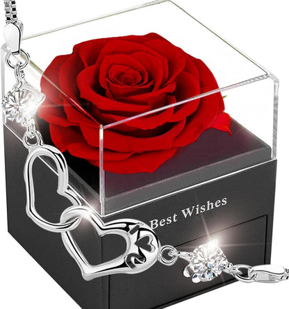 Ewige Rosen Geschenkbox Rot Infinity Rosen Romantisch Konservierte