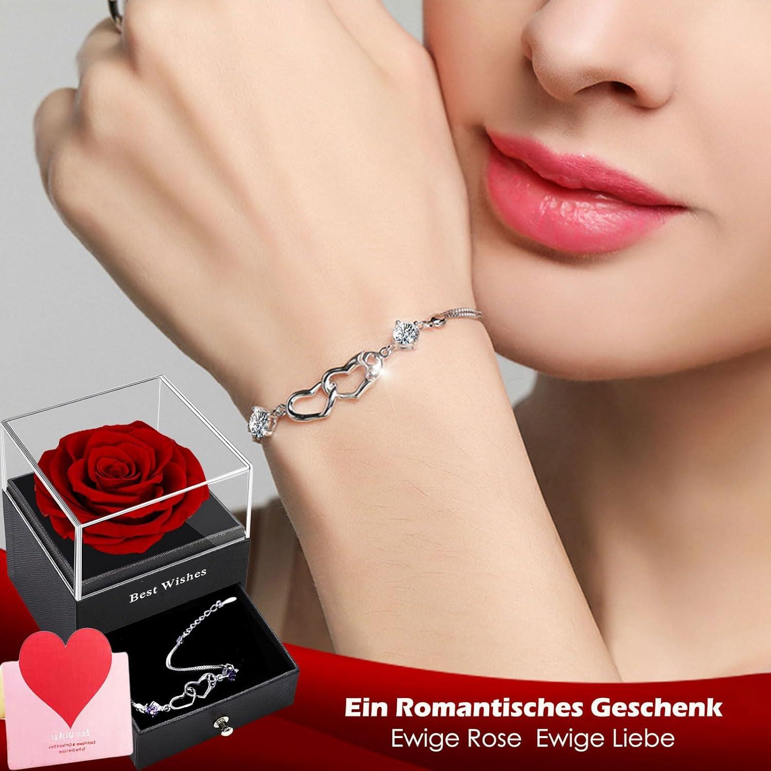 Ewige Rosen Geschenkbox Rot Romantisch Valentinstag Hochzeitstag