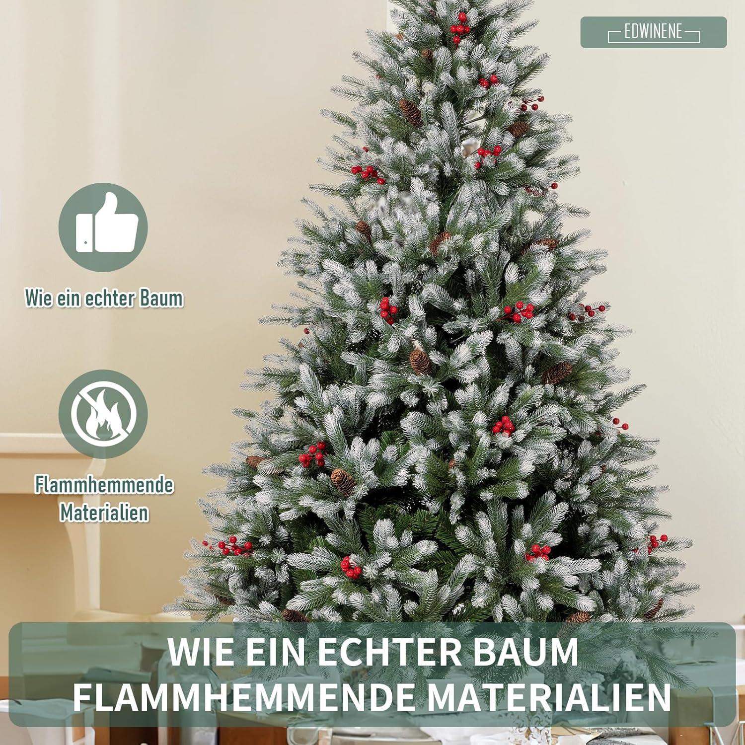 Künstlicher Weihnachtsbaum 150cm mit Tannenzapfen und