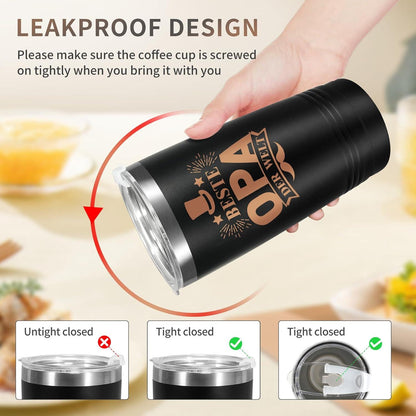 Miofula Tasse Geschenk Opa 20oz Edelstahl Weinbecher