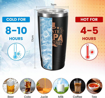 Thermobecher 20oz Edelstahl Beste Papa Geschenk-Personalisiert