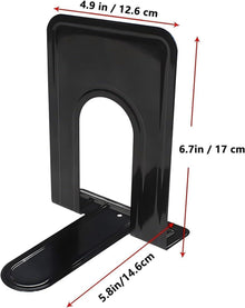 Metall Vintage Buchstützen Schwarz 2 Paare 17x12x15cm