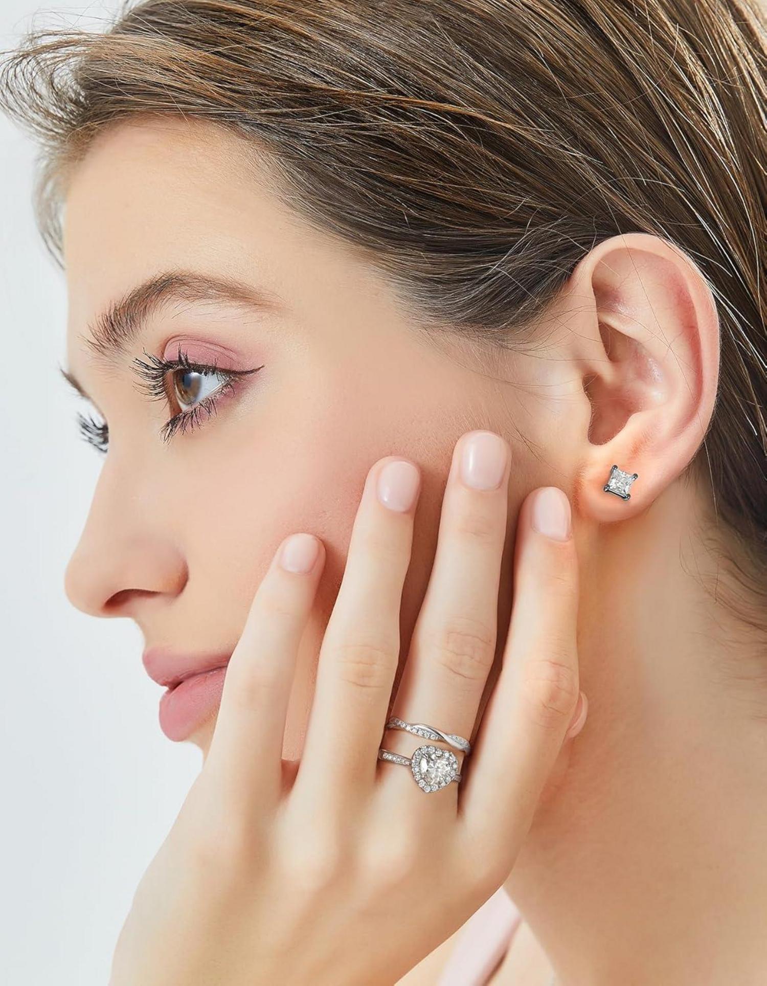 Verlobungsring Damen Silber 1 Karat Moissanit