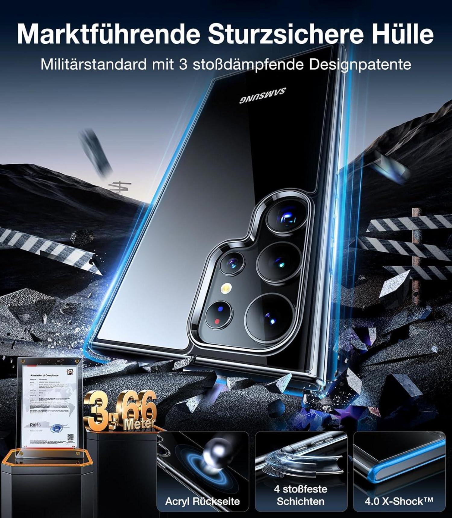 Samsung Galaxy S24 Ultra Hülle TORRAS Diamond Series Anti-Vergilbung