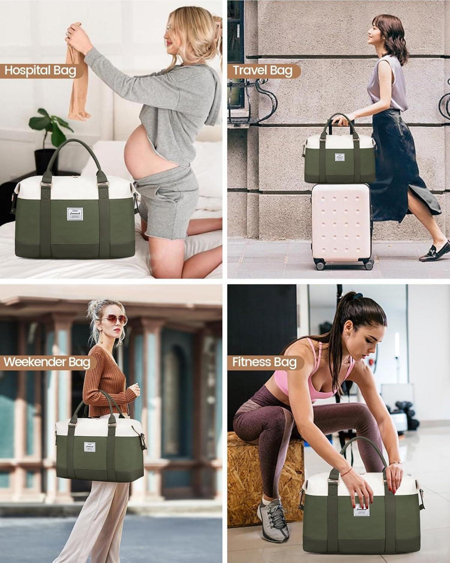 Reisetasche Damen Groß Sporttasche Weekender Handgepäck mit Schuhfach