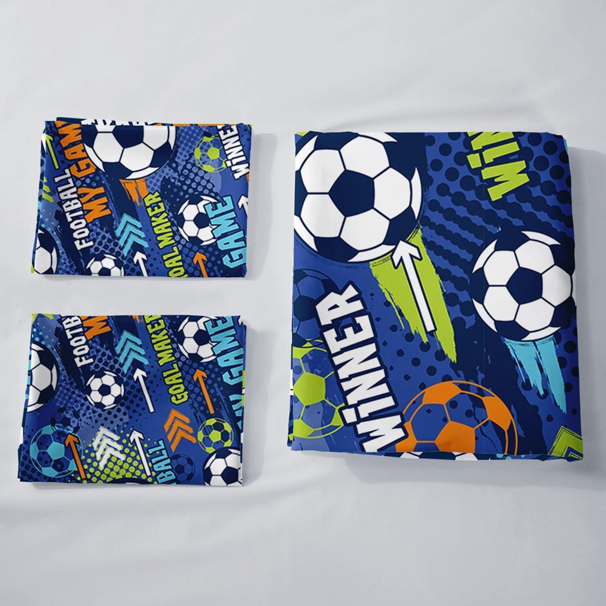 Bettwäsche-Set blauer Cartoon Fußball 200x200 cm