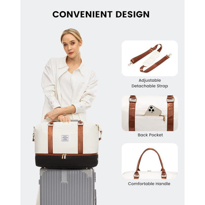 Damen Reisetasche Sporttasche mit Schuhfach - Groß Weekender