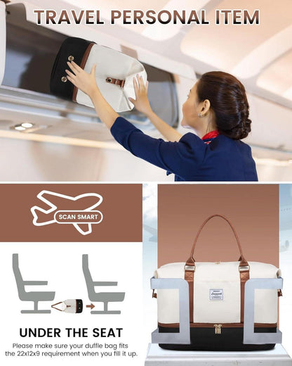 LOVEVOOK Reisetasche Damen Sporttasche Weekender Handgepäck Flugzeug Duffle Bag