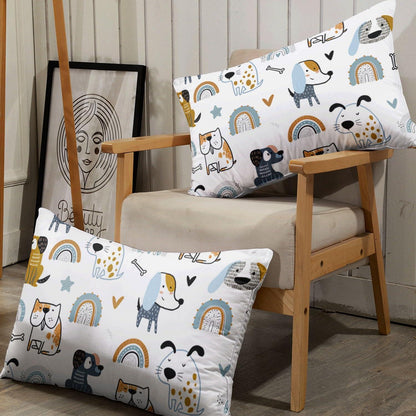 Bettwäsche-Set Welpe Cartoon 200x200cm mit Kissenbezügen