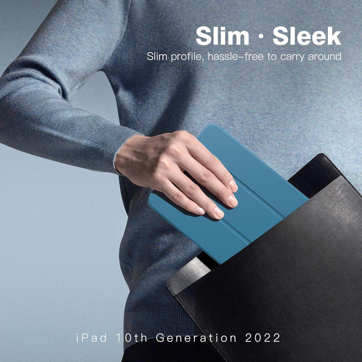 iPad 10.9 Smart Case Cover Schlank Schutzhülle Pfauenblaugrün