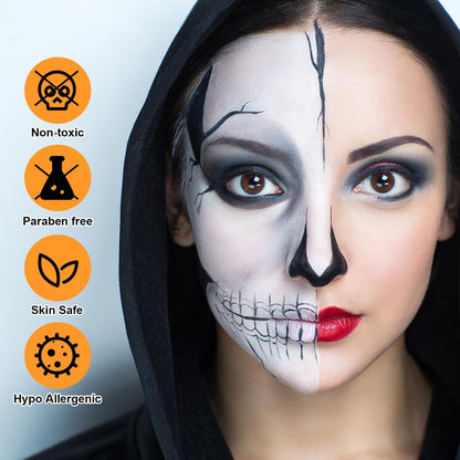 Profi Gesichts- und Körperschminke für Halloween und Fasching