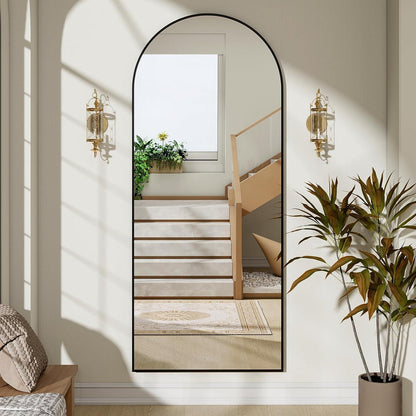 Ganzkörperspiegel Bogen Schwarz – 180x76cm, Stand- & Wandspiegel