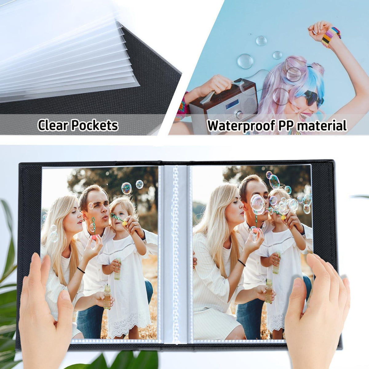 Miaikoe Mini Fotoalbum 10x15 Leinen 52 Taschen Beige 2er Pack Neu
